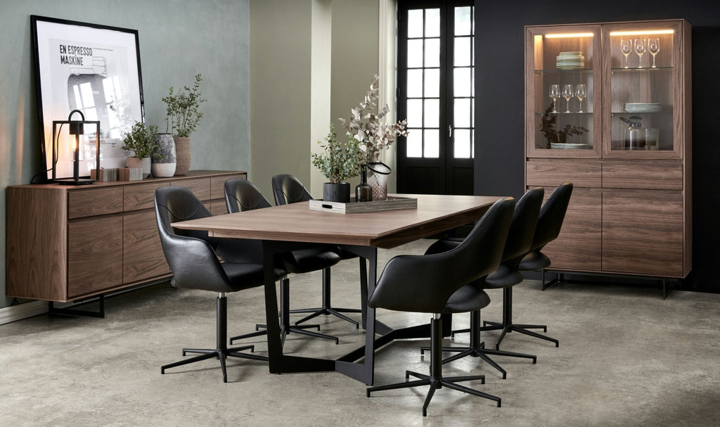 Ausziehbar Esstisch Tokyo - Inklusive 2 Ansteckplatten - Nussbaum 200/250x100 cm - FURNHOUSE