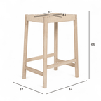 Barhocker Ida mit Geflechtsitz - Eiche bianco - FURNHOUSE