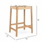 Barhocker Ida mit Geflechtsitz - Wildeiche - FURNHOUSE