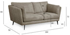 Bari 2-Sitzer Sofa - Stoffbezug Beige - FURNHOUSE