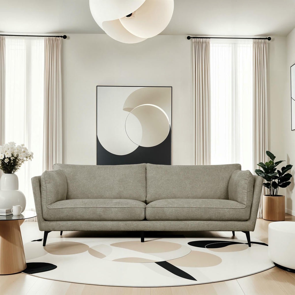 Bari 3-Sitzer Sofa - Stoffbezug Beige - FURNHOUSE