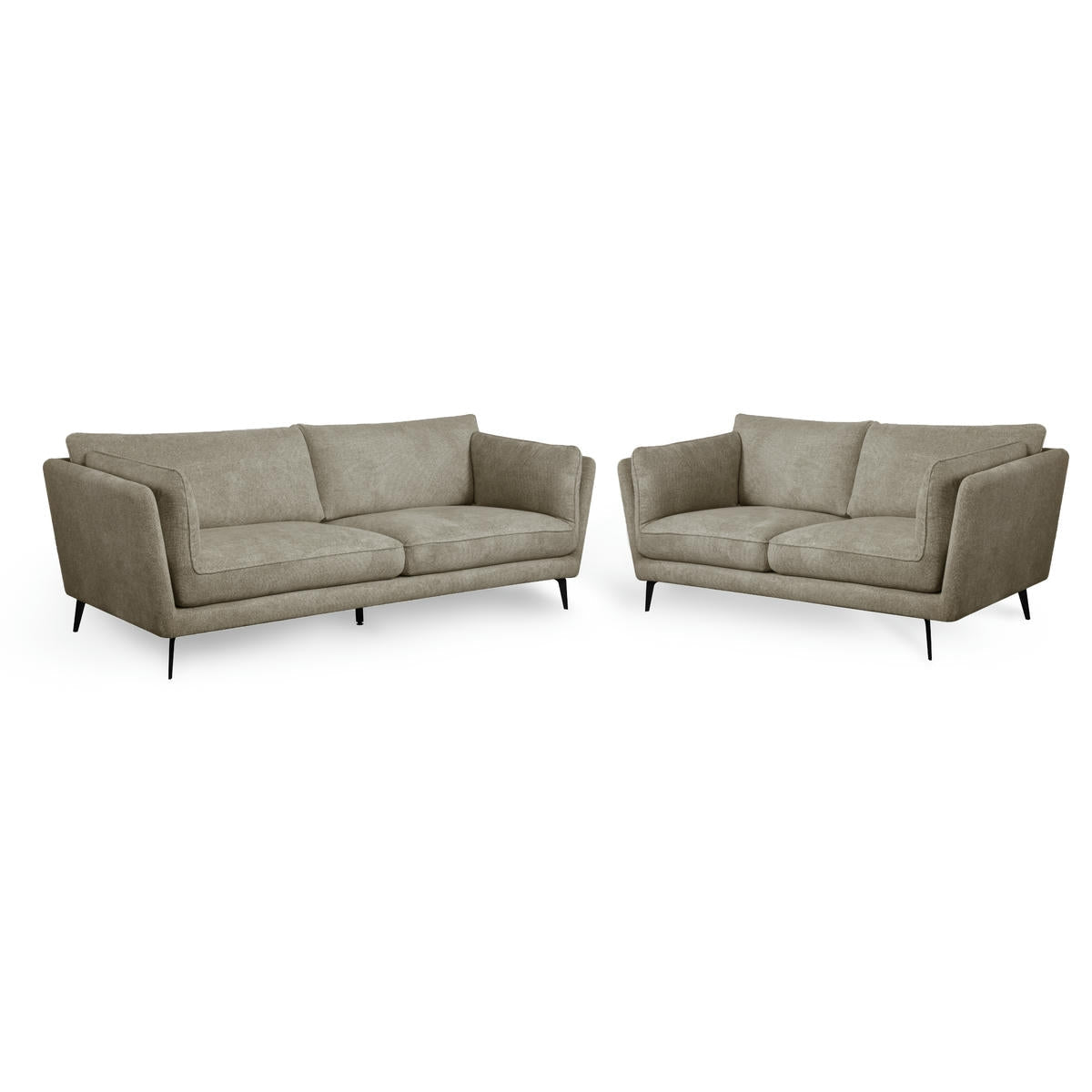 Bari 3-Sitzer Sofa - Stoffbezug Beige - FURNHOUSE
