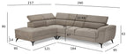 Betis L-Form Ecksofa Links - Stoffbezug Beige - FURNHOUSE
