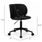 Bobo Bürostuhl - Kunstleder Schwarz - FURNHOUSE