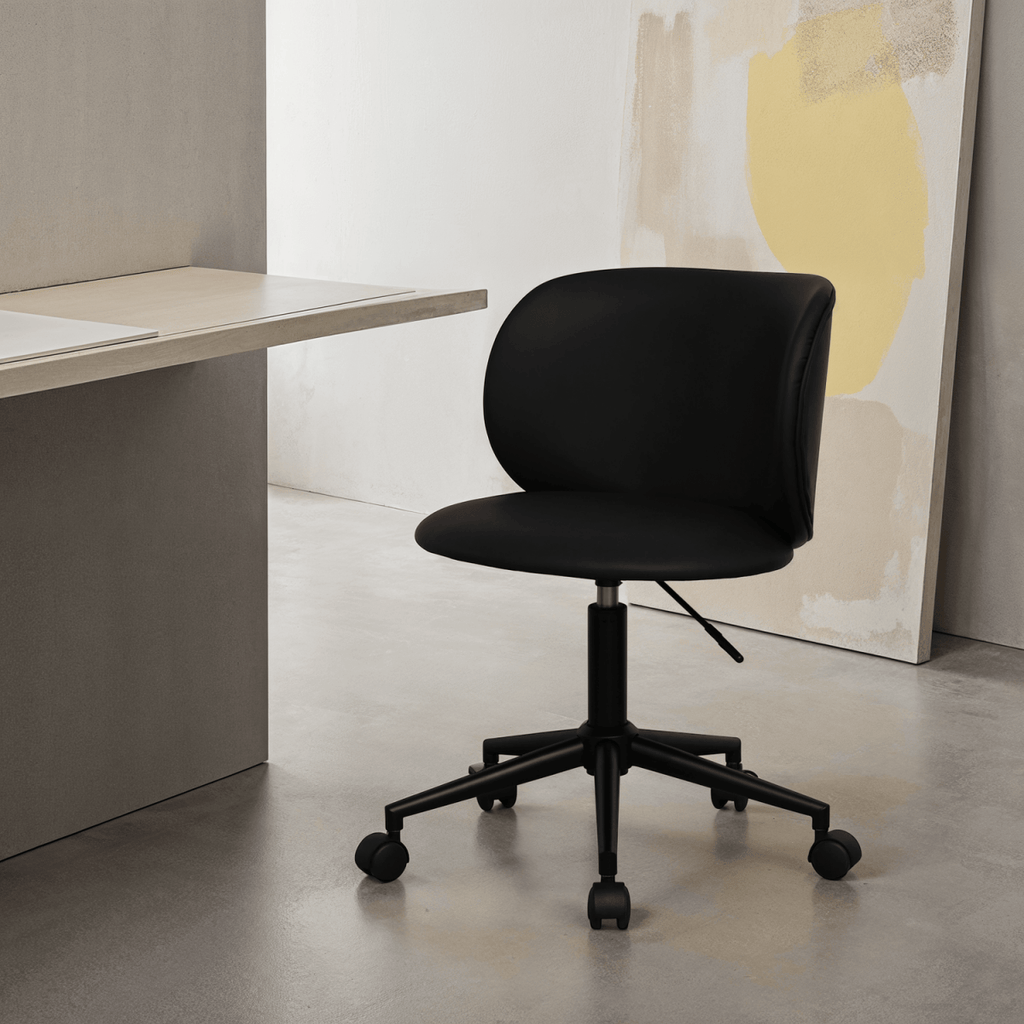 Bobo Bürostuhl - Kunstleder Schwarz - FURNHOUSE