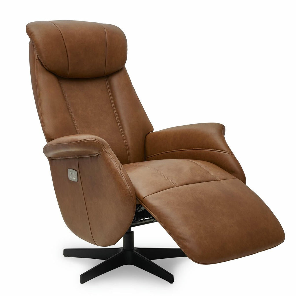 Bonanza Elektrischer Relaxsessel - Echtleder Cognac Braun - FURNHOUSE