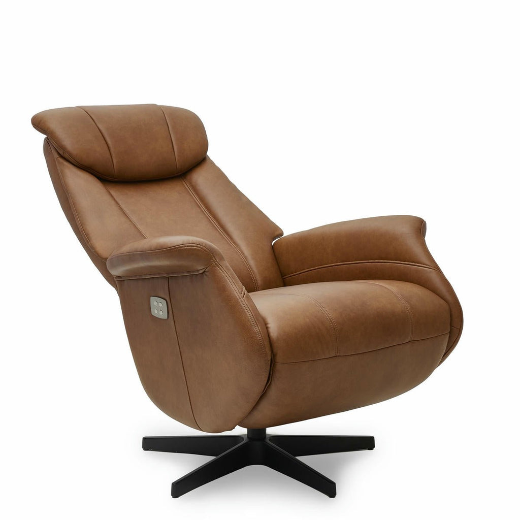 Bonanza Elektrischer Relaxsessel - Echtleder Cognac Braun - FURNHOUSE
