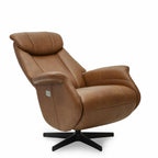 Bonanza Elektrischer Relaxsessel - Echtleder Cognac Braun - FURNHOUSE
