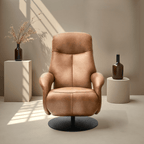Bull Elektrischer Relaxsessel - Echtleder Cognac Braun - FURNHOUSE