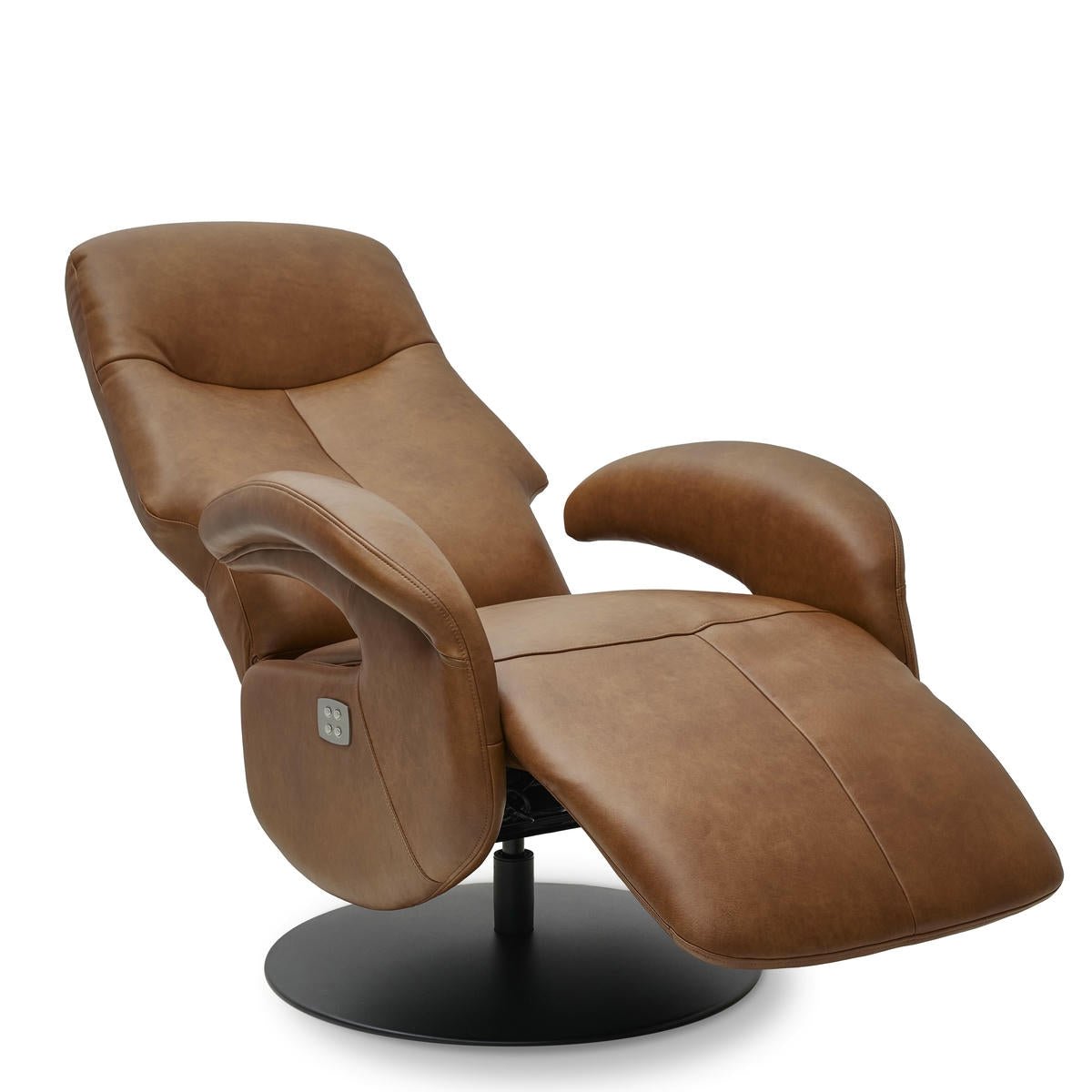 Bull Elektrischer Relaxsessel - Echtleder Cognac Braun - FURNHOUSE