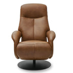 Bull Elektrischer Relaxsessel - Echtleder Cognac Braun - FURNHOUSE
