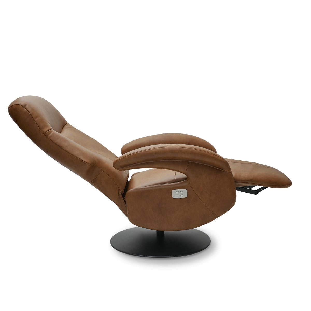 Bull Elektrischer Relaxsessel - Echtleder Cognac Braun - FURNHOUSE