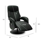 Bull Elektrischer Relaxsessel - Echtleder Schwarz - FURNHOUSE