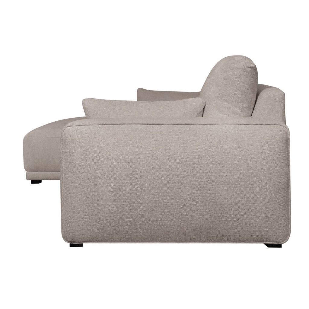 California L-Form Ecksofa Links - Stoffbezug Beige - FURNHOUSE