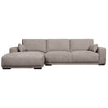 L-Form Ecksofa California Beige von vorne