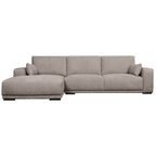 California L-Form Ecksofa Links - Stoffbezug Beige - FURNHOUSE