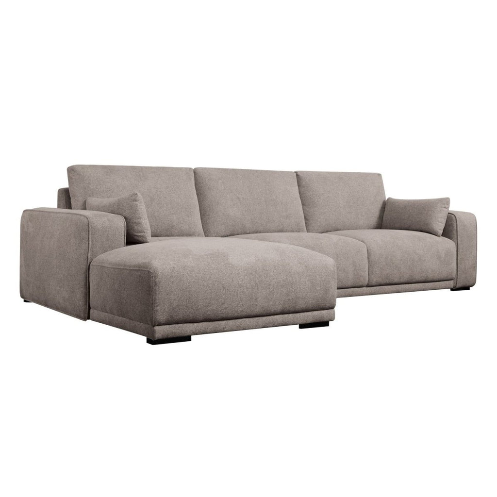California L-Form Ecksofa Links - Stoffbezug Beige - FURNHOUSE