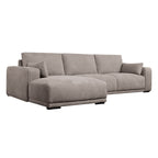 California L-Form Ecksofa Links - Stoffbezug Beige - FURNHOUSE