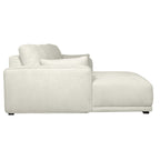 California L-Form Ecksofa Links - Stoffbezug Creme Weiß - FURNHOUSE