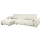 California L-Form Ecksofa Links - Stoffbezug Creme Weiß - FURNHOUSE