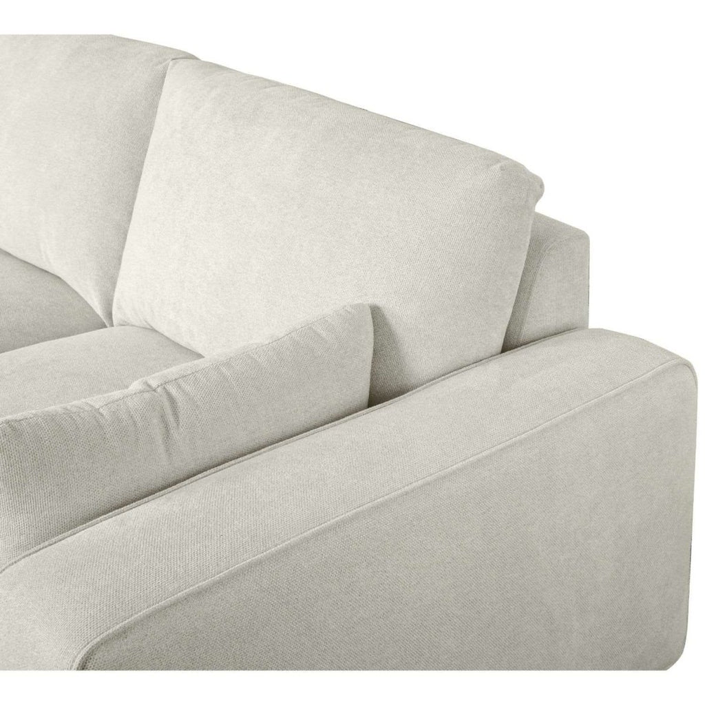 California L-Form Ecksofa Links - Stoffbezug Creme Weiß - FURNHOUSE