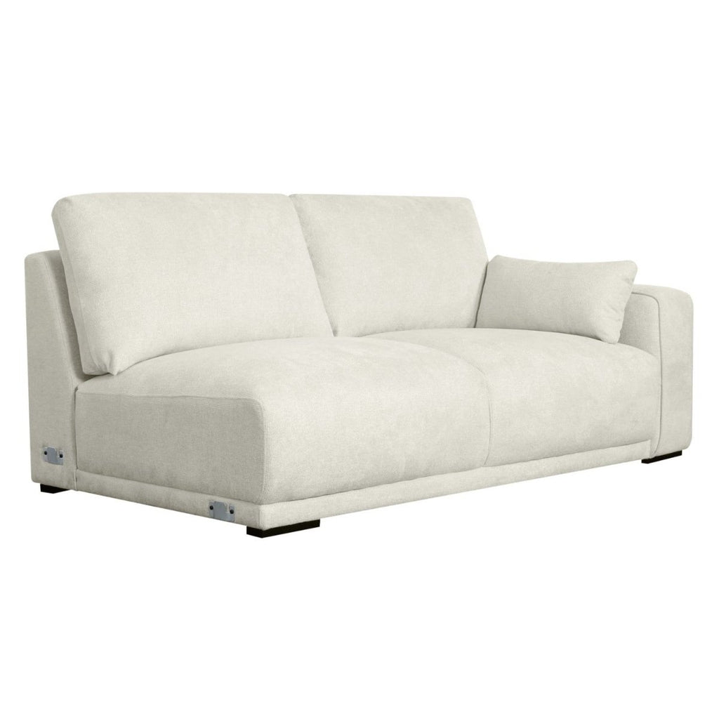 California L-Form Ecksofa Links - Stoffbezug Creme Weiß - FURNHOUSE