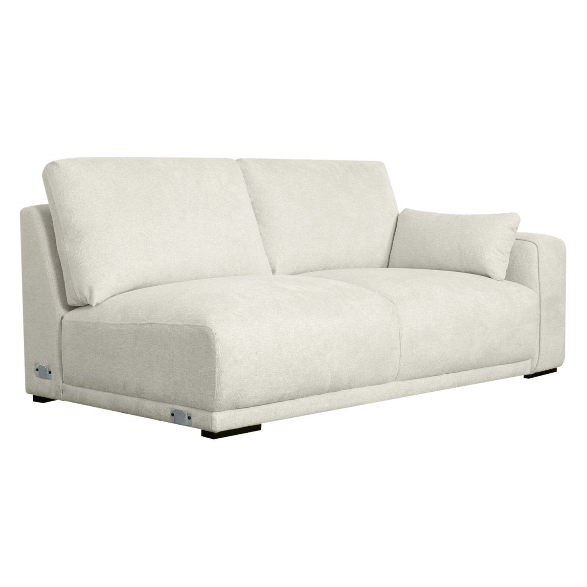 California L-Form Ecksofa Links - Stoffbezug Creme Weiß - FURNHOUSE
