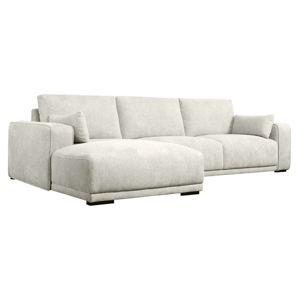 California L-Form Ecksofa Links - Stoffbezug Creme Weiß - FURNHOUSE