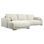 California L-Form Ecksofa Links - Stoffbezug Creme Weiß - FURNHOUSE