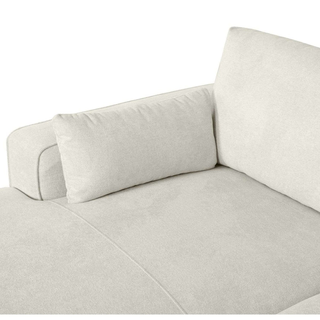 California L-Form Ecksofa Links - Stoffbezug Creme Weiß - FURNHOUSE