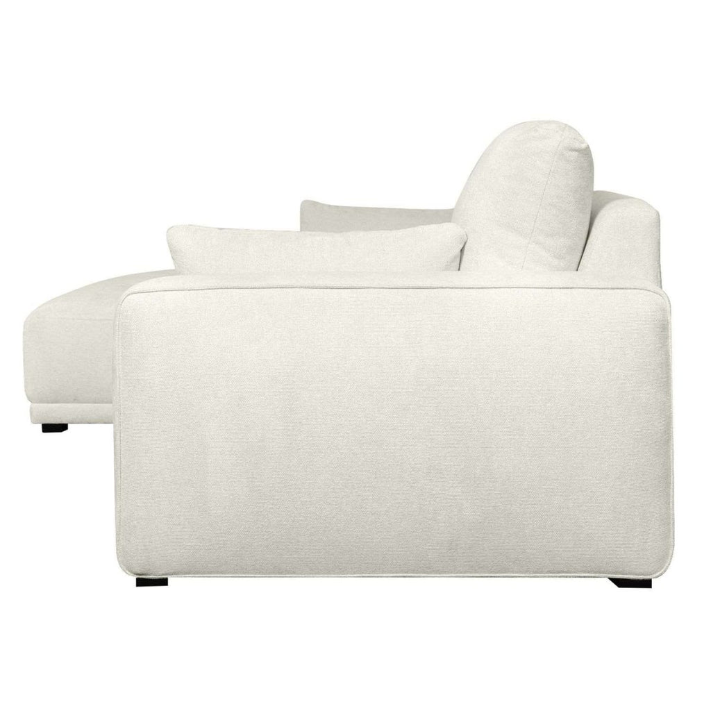 California L-Form Ecksofa Links - Stoffbezug Creme Weiß - FURNHOUSE