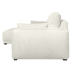 California L-Form Ecksofa Links - Stoffbezug Creme Weiß - FURNHOUSE