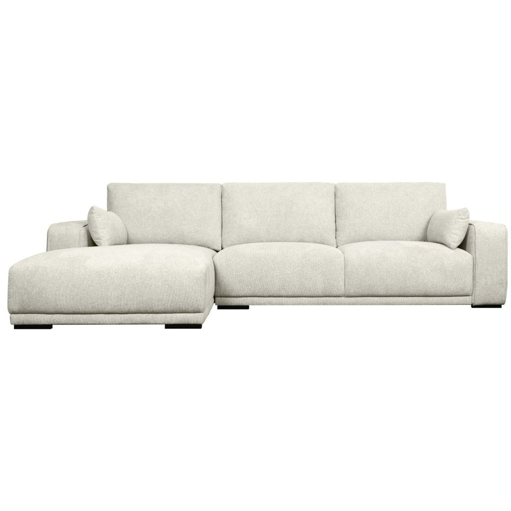 California L-Form Ecksofa Links - Stoffbezug Creme Weiß - FURNHOUSE