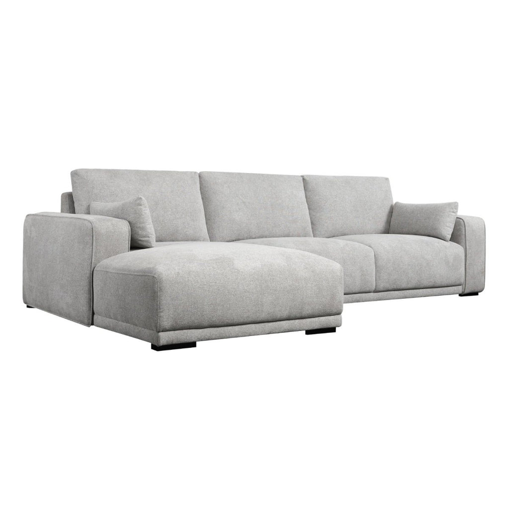 California L-Form Ecksofa Links - Stoffbezug Grau - FURNHOUSE