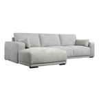 California L-Form Ecksofa Links - Stoffbezug Grau - FURNHOUSE
