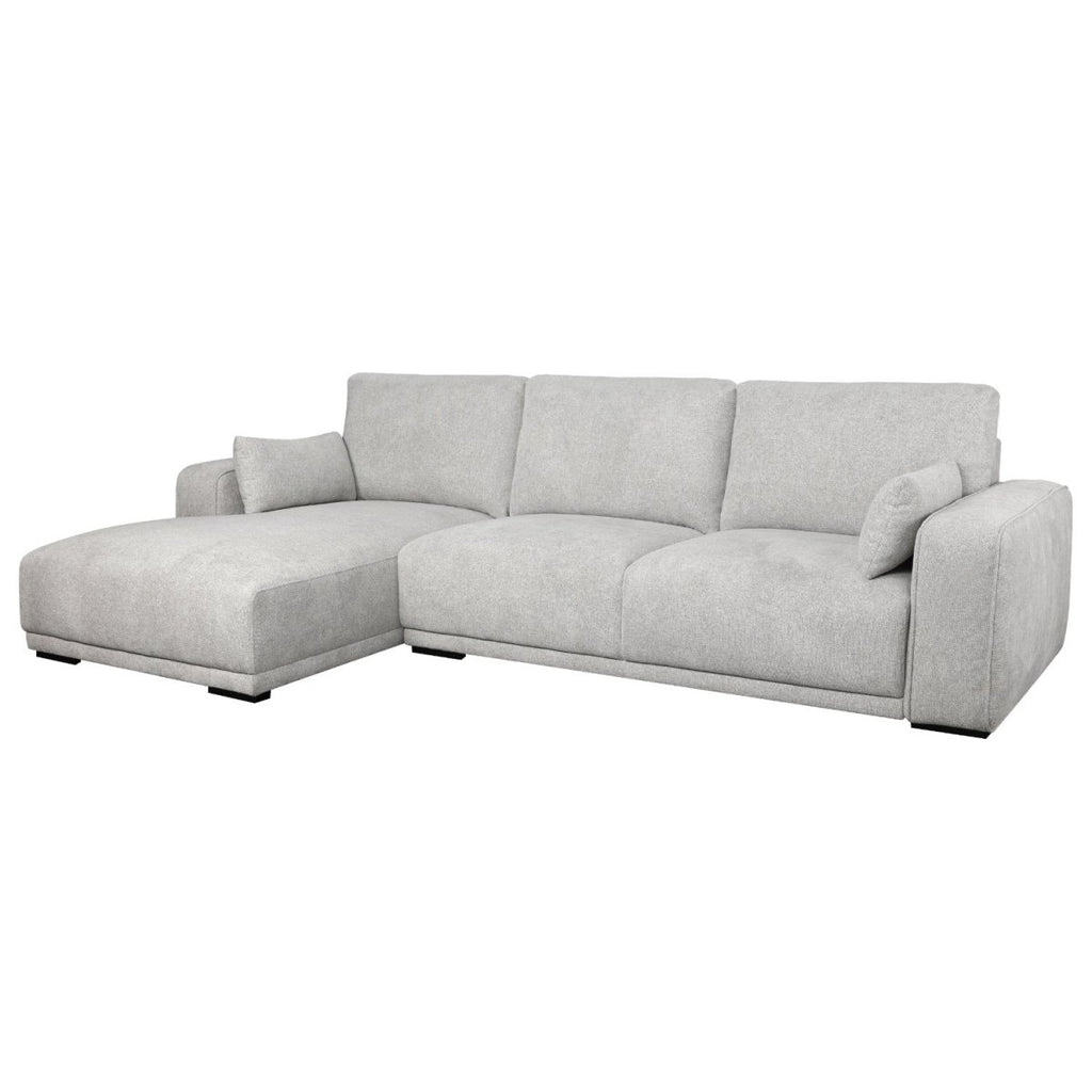 California L-Form Ecksofa Links - Stoffbezug Grau - FURNHOUSE