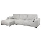 California L-Form Ecksofa Links - Stoffbezug Grau - FURNHOUSE