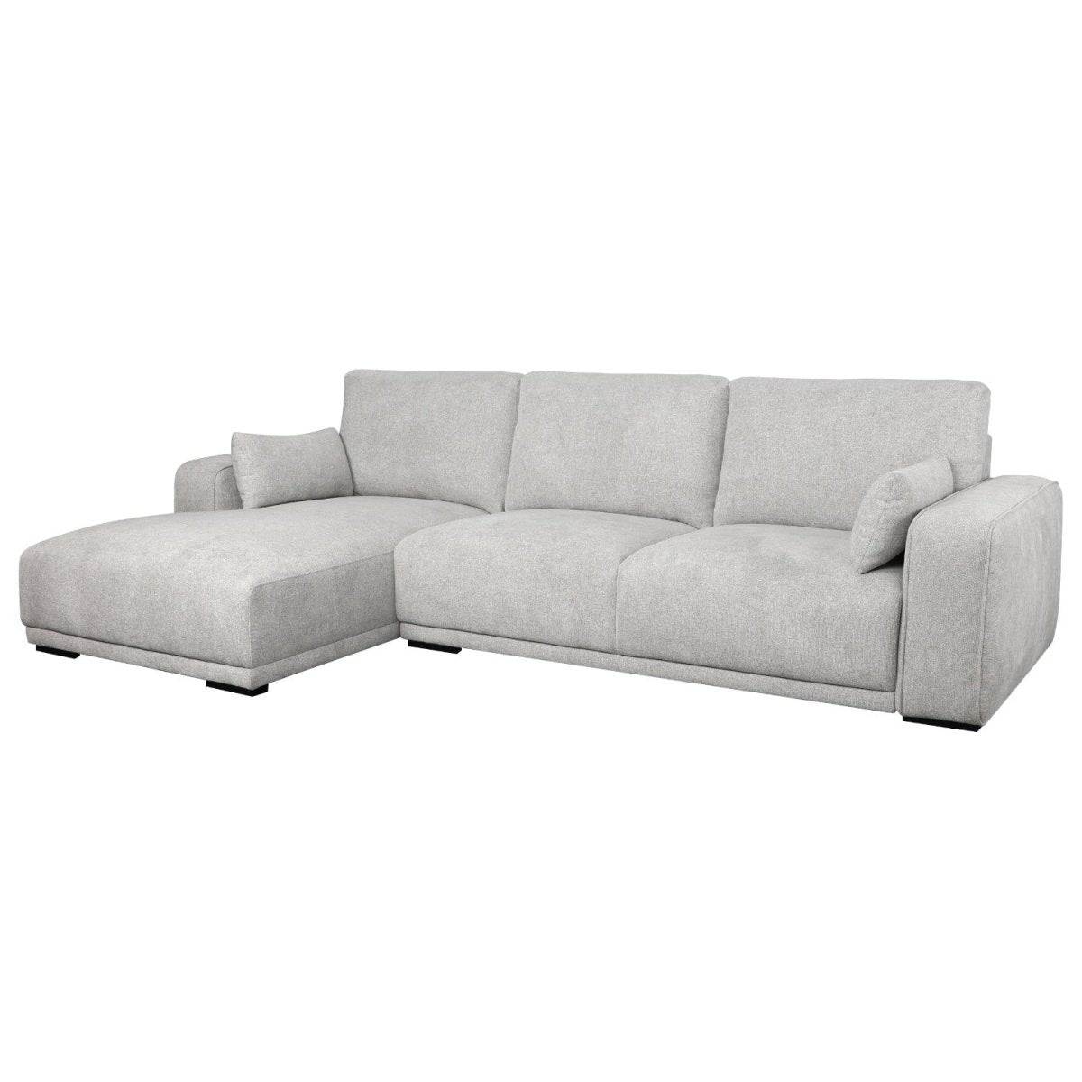 California L-Form Ecksofa Links - Stoffbezug Grau - FURNHOUSE