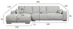 California L-Form Ecksofa Links - Stoffbezug Grau - FURNHOUSE