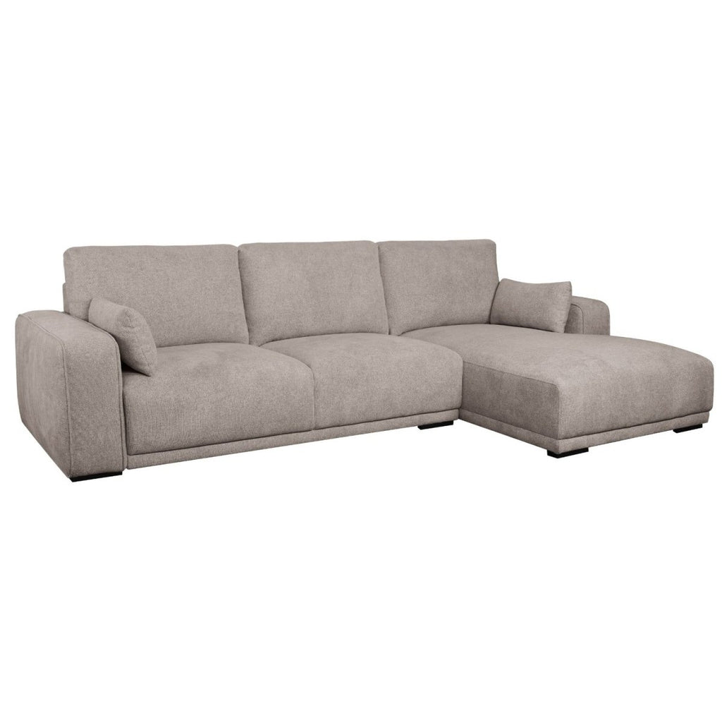 California L-Form Ecksofa Rechts - Stoffbezug Beige - FURNHOUSE