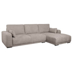 California L-Form Ecksofa Rechts - Stoffbezug Beige - FURNHOUSE