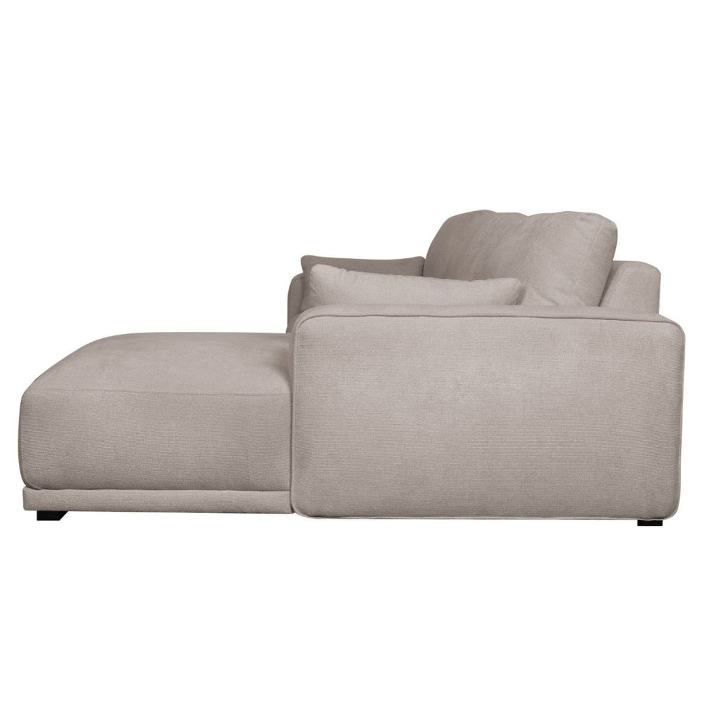 California L-Form Ecksofa Rechts - Stoffbezug Beige - FURNHOUSE
