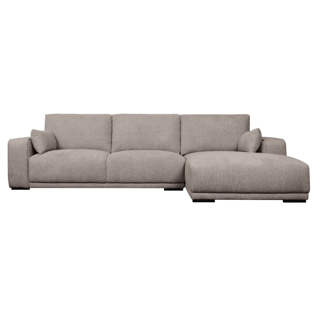 California L-Form Ecksofa Rechts - Stoffbezug Beige - FURNHOUSE