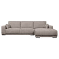 L-Form Ecksofa California Beige von vorne