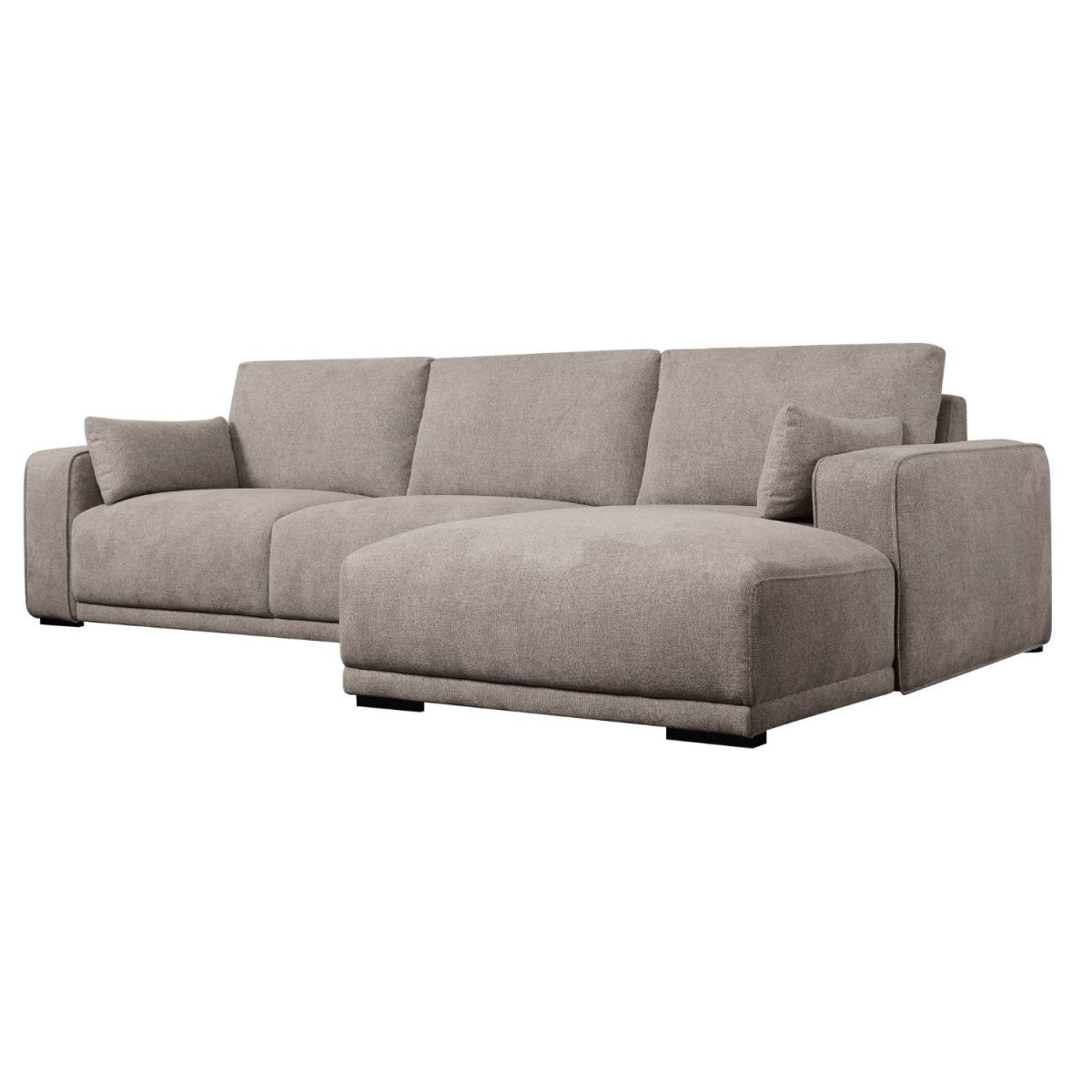 California L-Form Ecksofa Rechts - Stoffbezug Beige - FURNHOUSE