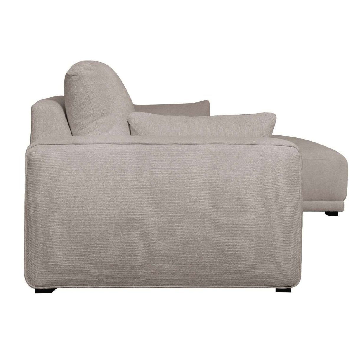 California L-Form Ecksofa Rechts - Stoffbezug Beige - FURNHOUSE