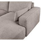 California L-Form Ecksofa Rechts - Stoffbezug Beige - FURNHOUSE