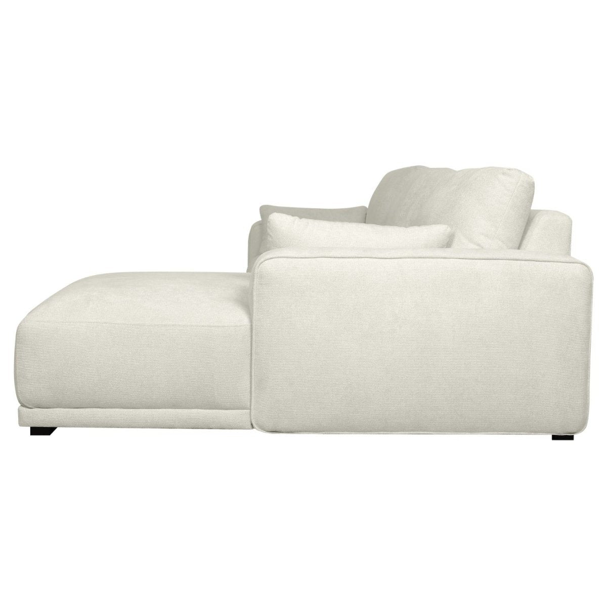 California L-Form Ecksofa Rechts - Stoffbezug Creme Weiß - FURNHOUSE