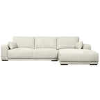 California L-Form Ecksofa Rechts - Stoffbezug Creme Weiß - FURNHOUSE