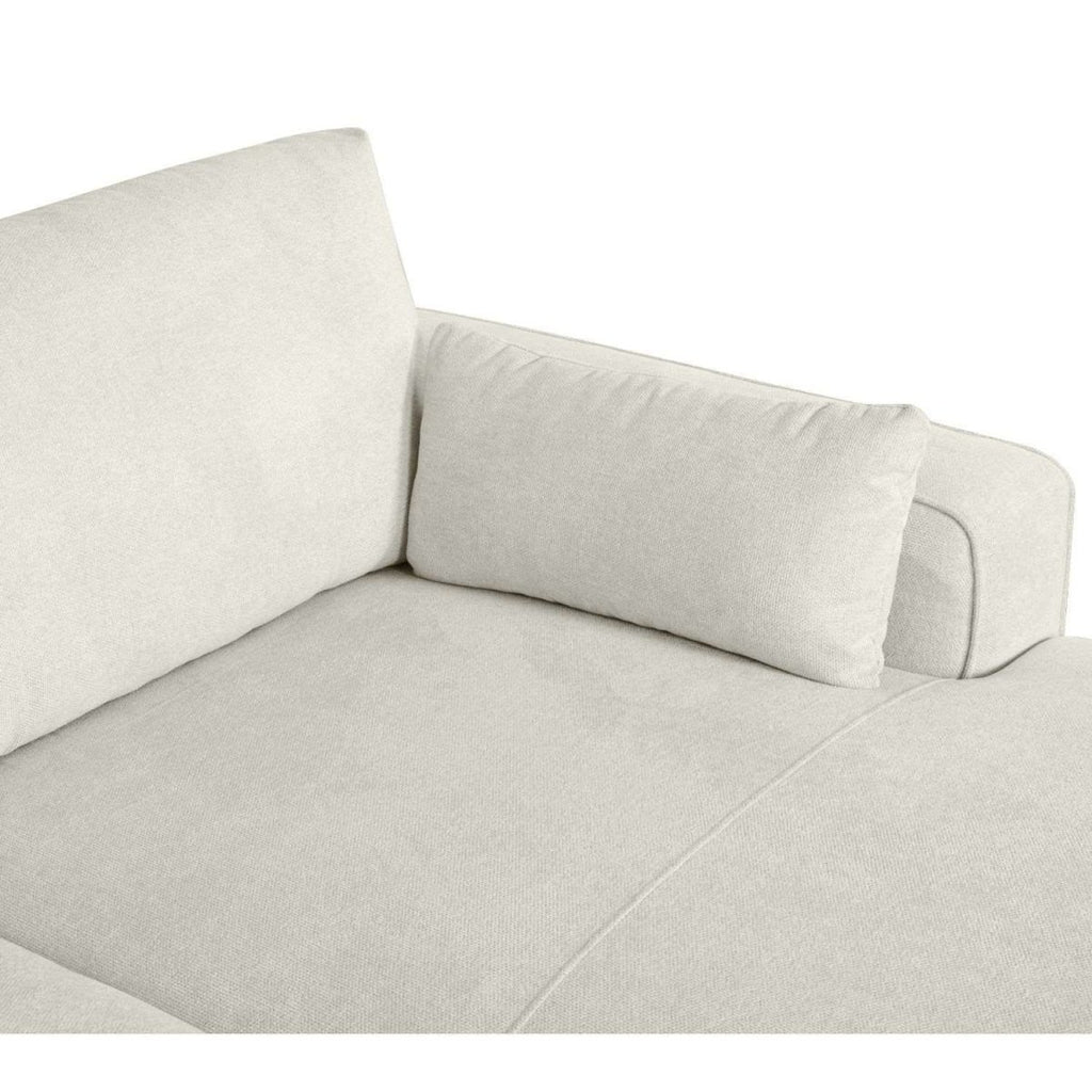 California L-Form Ecksofa Rechts - Stoffbezug Creme Weiß - FURNHOUSE